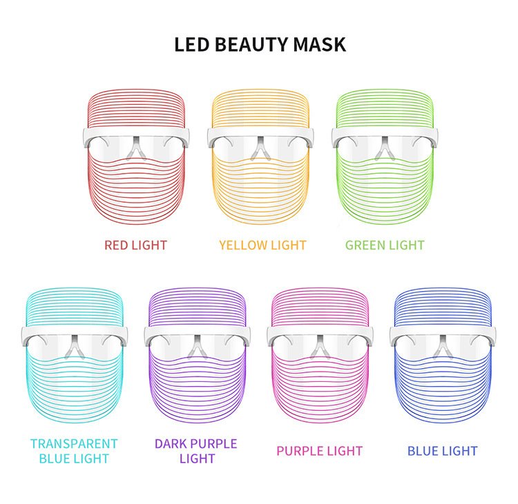 7 Color LED Mask Red Light Therapy Skin Rejuvenation Massager Beauty Home Skin Face Whitening Anti Aging SPA Device - Image 3